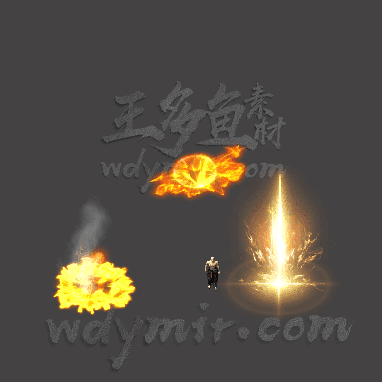 JN-013 3组火焰爆炸技能素材