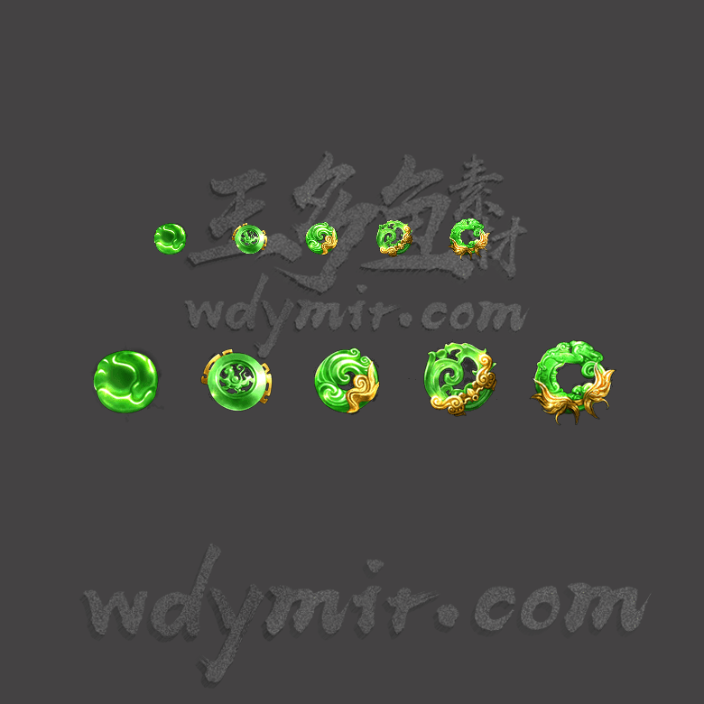 SS-0002 5组玉佩勋章素材