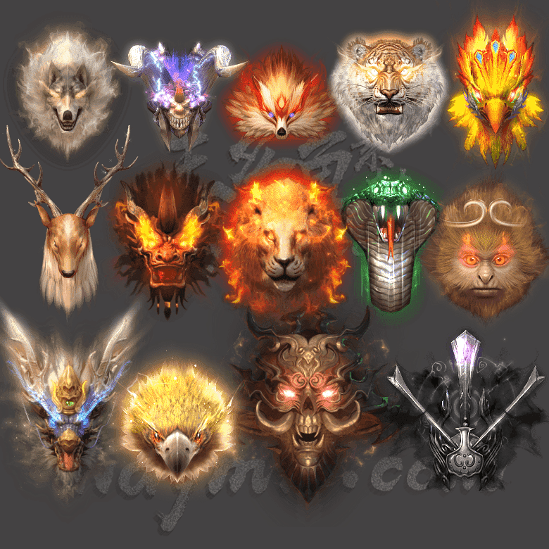 SS-0003 15组神兽盾牌