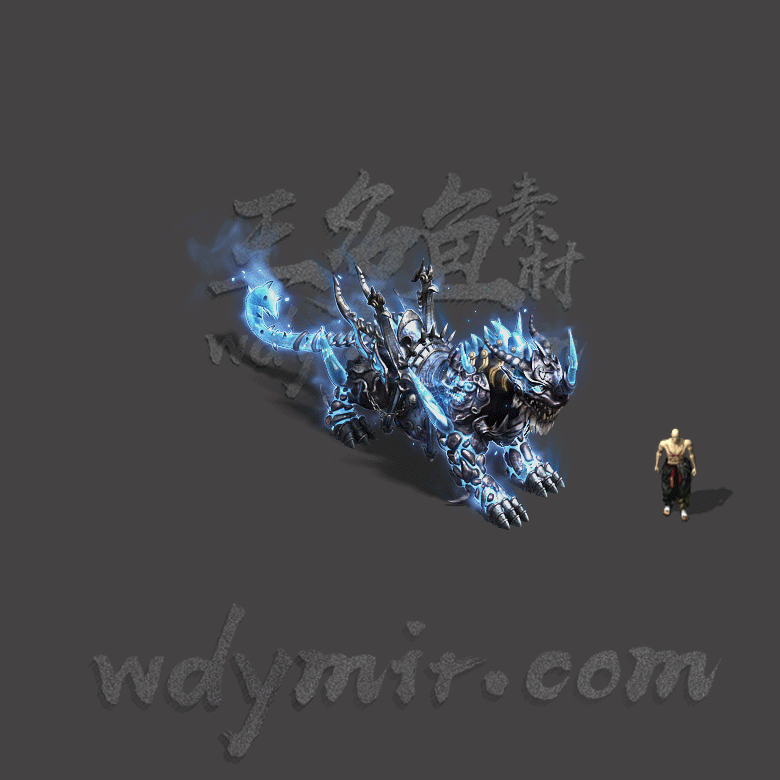 GW-0011 1只j独角机械虎怪物素材