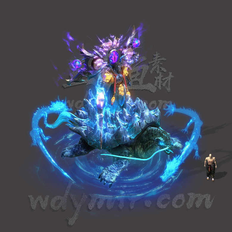 GW-0020  1只龙龟战神怪物素材