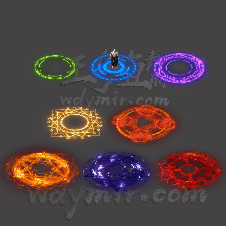 GH-00001 8组脚底光环素材