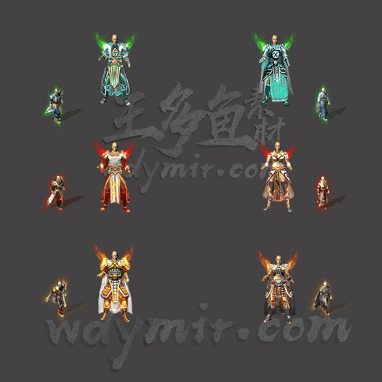 YF-00001 3套男女衣服素材